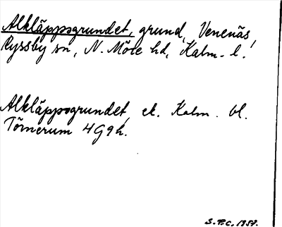 Bild på arkivkortet för arkivposten Alkläppsgrundet