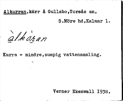 Bild på arkivkortet för arkivposten Alkurran