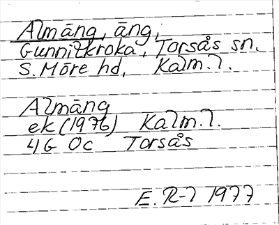 Bild på arkivkortet för arkivposten Almäng