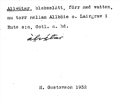 Bild på arkivkortet för arkivposten Allvätar