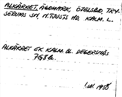 Bild på arkivkortet för arkivposten Alkärret