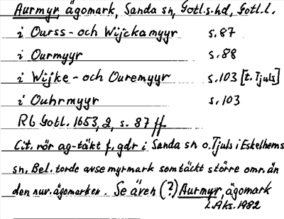 Bild på arkivkortet för arkivposten Aurmyr