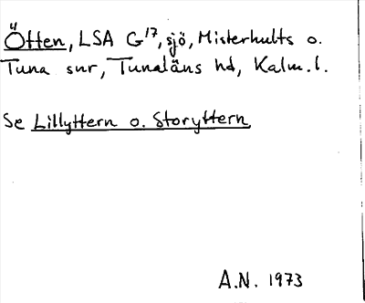 Bild på arkivkortet för arkivposten Ötten, se Lillyttern och Storyttern