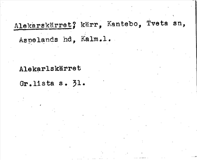 Bild på arkivkortet för arkivposten Alekarskärret?