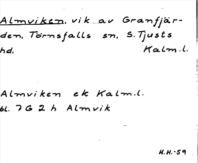 Bild på arkivkortet för arkivposten Almviken