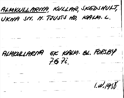 Bild på arkivkortet för arkivposten Almkullarna