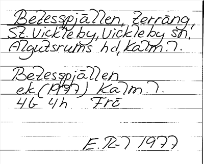 Bild på arkivkortet för arkivposten Betesspjällen
