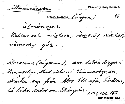 Bild på arkivkortet för arkivposten Allmänningen