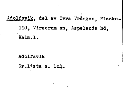 Bild på arkivkortet för arkivposten Adolfsvik
