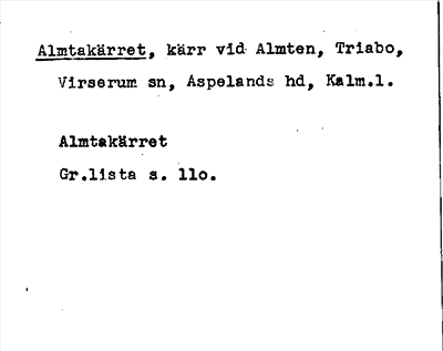 Bild på arkivkortet för arkivposten Almtakärret