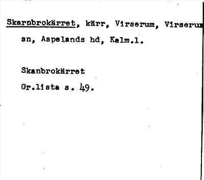 Bild på arkivkortet för arkivposten Skarnbrokärret