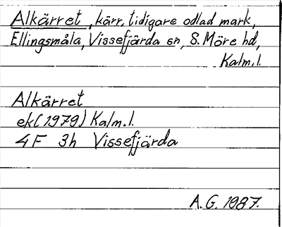 Bild på arkivkortet för arkivposten Alkärret