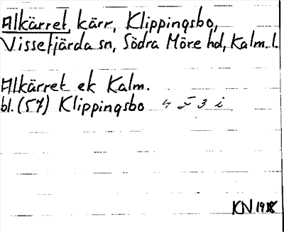 Bild på arkivkortet för arkivposten Alkärret