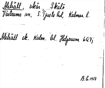 Bild på arkivkortet för arkivposten Alehäll