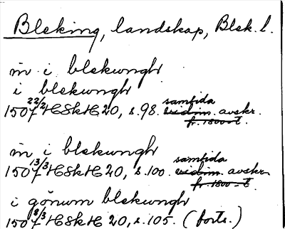 Bild på arkivkortet för arkivposten Bleking