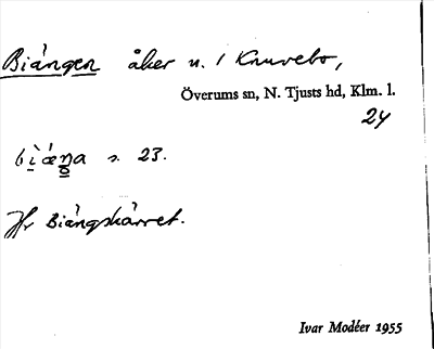 Bild på arkivkortet för arkivposten Biängen
