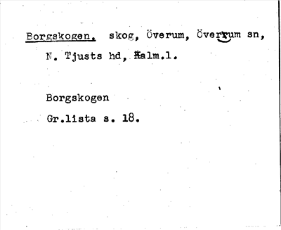 Bild på arkivkortet för arkivposten Borgskogen