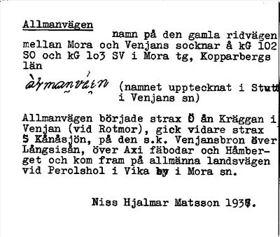 Bild på arkivkortet för arkivposten Allmanvägen