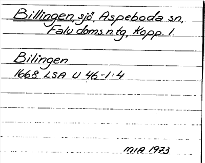 Bild på arkivkortet för arkivposten Billingen