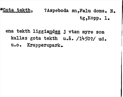Bild på arkivkortet för arkivposten *Gota tekth