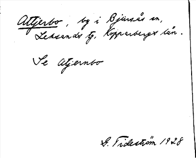 Bild på arkivkortet för arkivposten Attjerbo, se Atjernbo