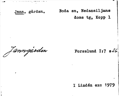Bild på arkivkortet för arkivposten Jann
