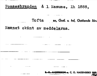 Bild på arkivkortet för arkivposten Ponsesbranden