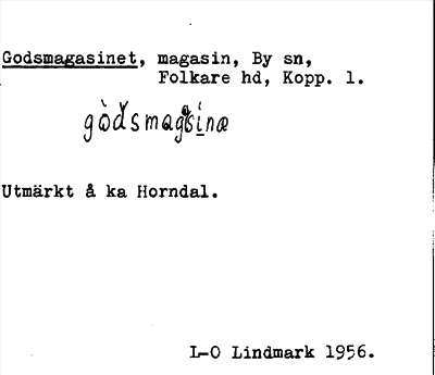 Bild på arkivkortet för arkivposten Godsmagasinet