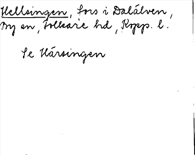 Bild på arkivkortet för arkivposten Hellsingen