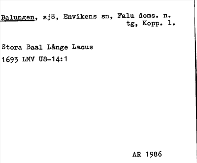 Bild på arkivkortet för arkivposten Balungen